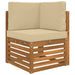 Perna pentru canapea de exterior 3 pcs Bej Poliester - WALTI WALTI