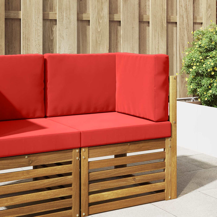 Perna pentru canapea de exterior 3 pcs Roșu Poliester - WALTI WALTI