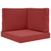 Perna pentru canapea de exterior 3 pcs bordo Poliester - WALTI WALTI