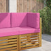 Perna pentru canapea de exterior 3 pcs Roz Poliester - WALTI WALTI