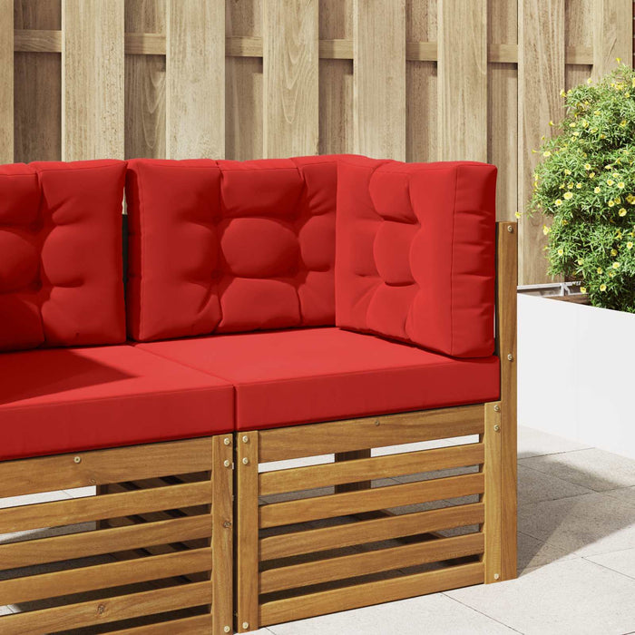 Perna pentru canapea de exterior 3 pcs Roșu Poliester - WALTI WALTI