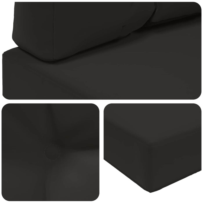 Perna pentru canapea de exterior 3 pcs Negru Poliester - WALTI WALTI