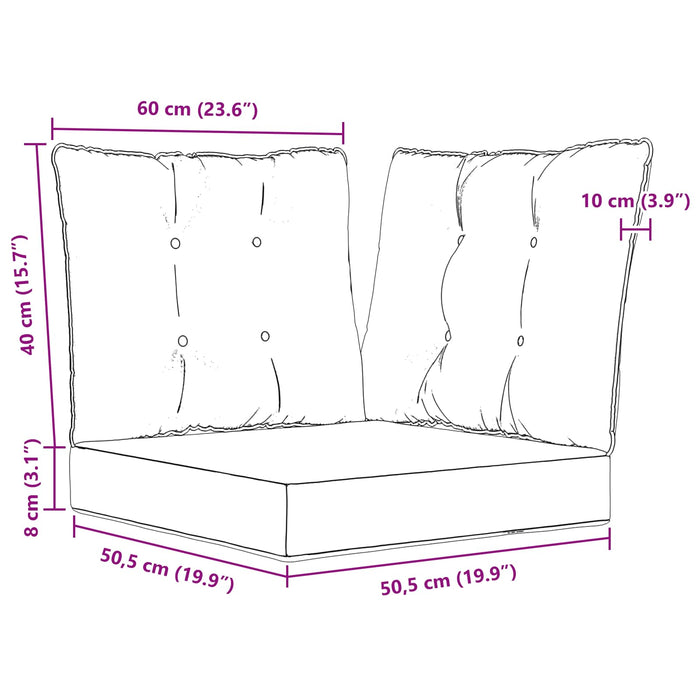 Perna pentru canapea de exterior 3 pcs Bej Poliester - WALTI WALTI