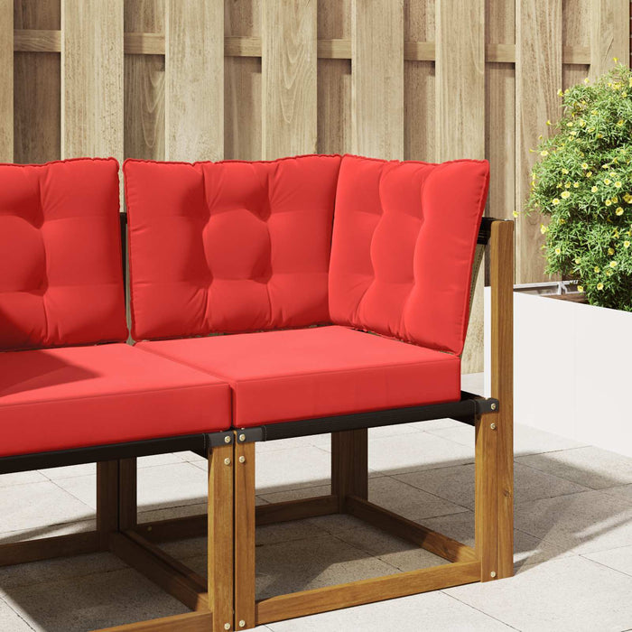 Perna pentru canapea de exterior 3 pcs Roșu Poliester - WALTI WALTI