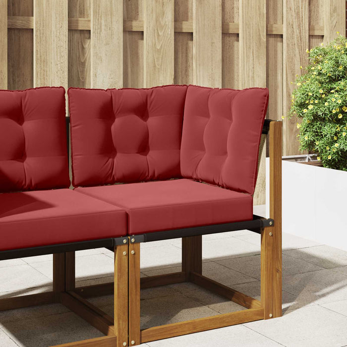 Perna pentru canapea de exterior 3 pcs bordo Poliester - WALTI WALTI