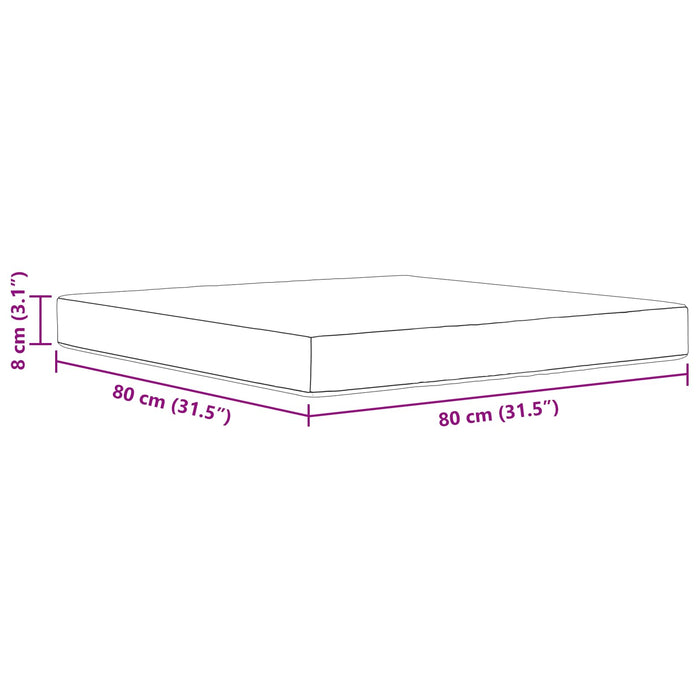 Perna pentru canapea de exterior Roșu 80 x 80 x 8 cm Poliester - WALTI WALTI