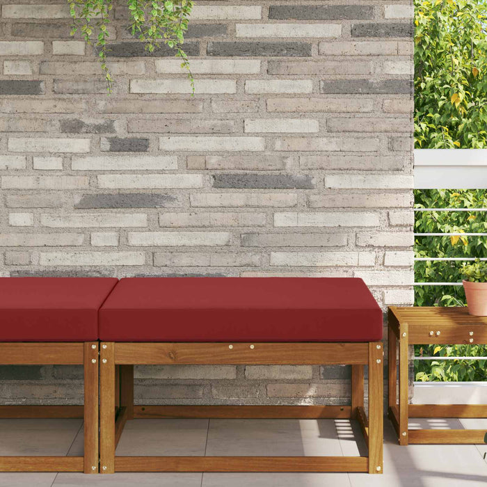 Perna pentru canapea de exterior bordo 80 x 80 x 8 cm Poliester - WALTI WALTI