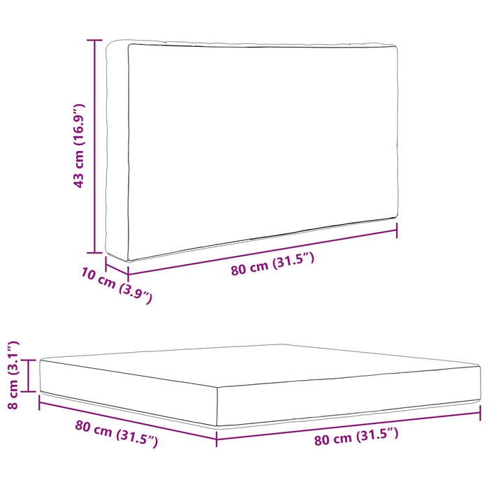 Perna pentru canapea de exterior 2 pcs Crem Poliester - WALTI WALTI