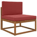 Perna pentru canapea de exterior 2 pcs bordo Poliester - WALTI WALTI
