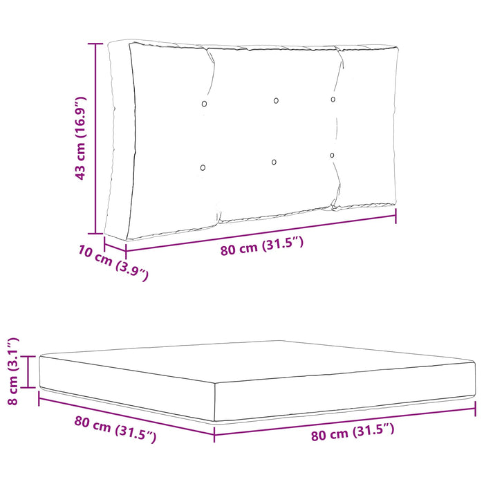 Perna pentru canapea de exterior 2 pcs Gri Poliester - WALTI WALTI