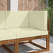 Perna pentru canapea de exterior 3 pcs Crem Poliester - WALTI WALTI