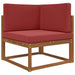 Perna pentru canapea de exterior 3 pcs bordo Poliester - WALTI WALTI