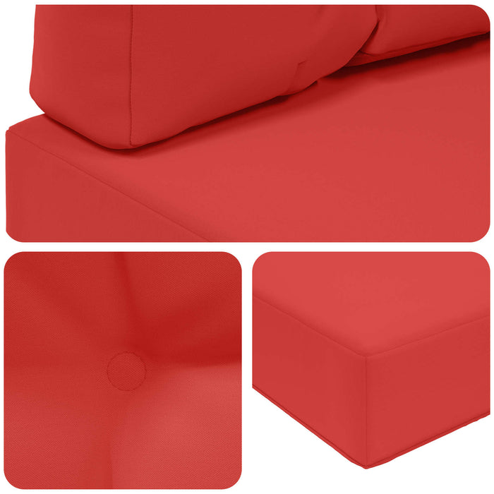 Perna pentru canapea de exterior 3 pcs Roșu Poliester - WALTI WALTI