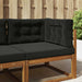 Perna pentru canapea de exterior 3 pcs Negru Poliester - WALTI WALTI