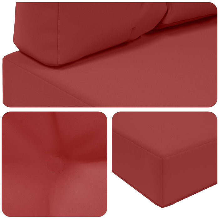 Perna pentru canapea de exterior 3 pcs bordo Poliester - WALTI WALTI