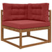 Perna pentru canapea de exterior 3 pcs bordo Poliester - WALTI WALTI