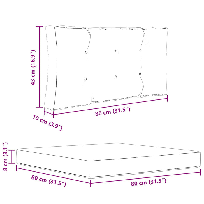 Perna pentru canapea de exterior 3 pcs Roz Poliester - WALTI WALTI