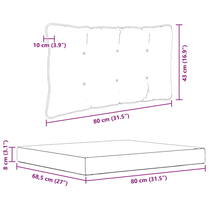 Perna pentru canapea de exterior 2 pcs colorat Poliester - WALTI WALTI