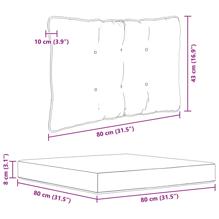 Perna pentru canapea de exterior 3 pcs Verde Poliester - WALTI WALTI