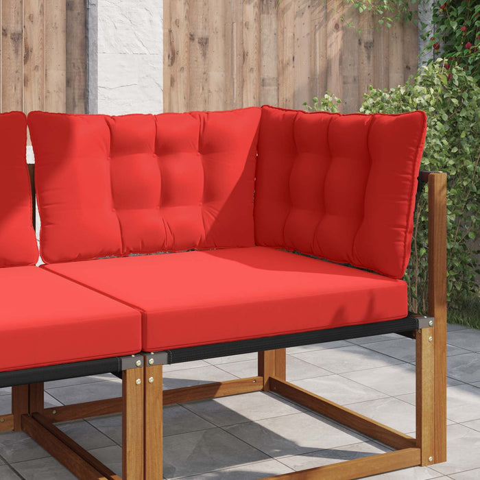 Perna pentru canapea de exterior 3 pcs Roșu Poliester - WALTI WALTI