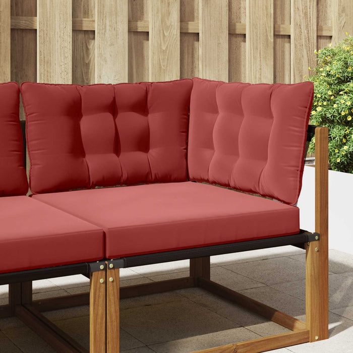 Perna pentru canapea de exterior 3 pcs bordo Poliester - WALTI WALTI