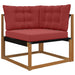 Perna pentru canapea de exterior 3 pcs bordo Poliester - WALTI WALTI