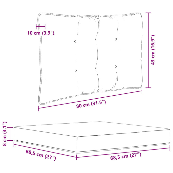Perna pentru canapea de exterior 3 pcs Turcoaz Poliester - WALTI WALTI