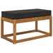 Perna de Șezut pentru Exterior Negru 80 x 40 x 8 cm - WALTI WALTI