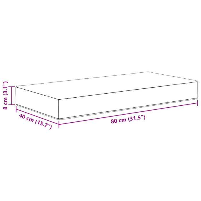 Perna de Șezut pentru Exterior Negru 80 x 40 x 8 cm - WALTI WALTI