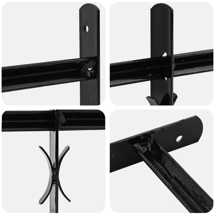 Grilă Fereastră 76 x 30 cm Oțel vopsit electrostatic Negru - WALTI WALTI