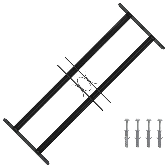 Grilă Fereastră 76 x 30 cm Oțel vopsit electrostatic Negru - WALTI WALTI
