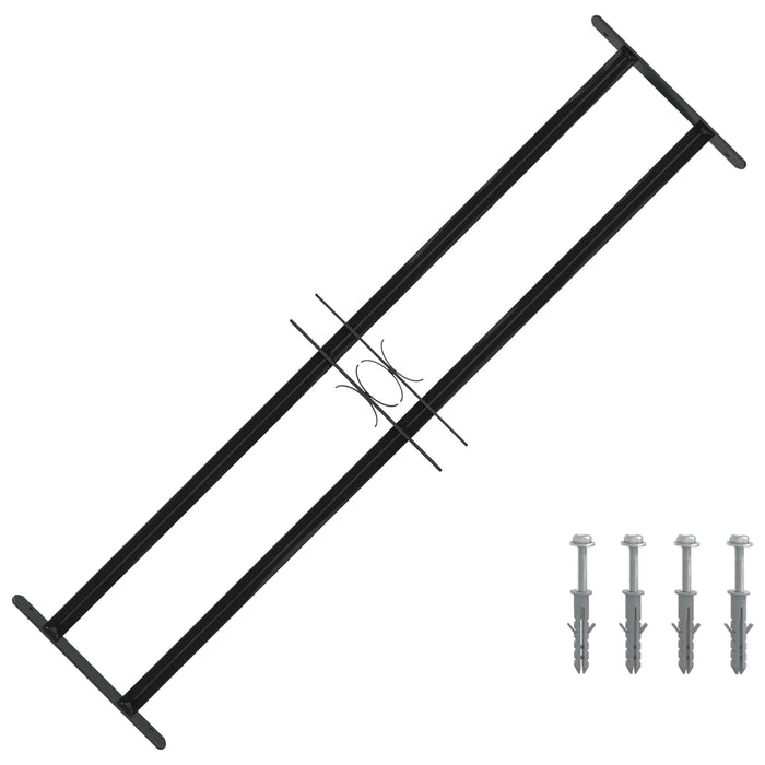 Grilă Fereastră 115 x 30 cm Oțel vopsit electrostatic Negru - WALTI WALTI