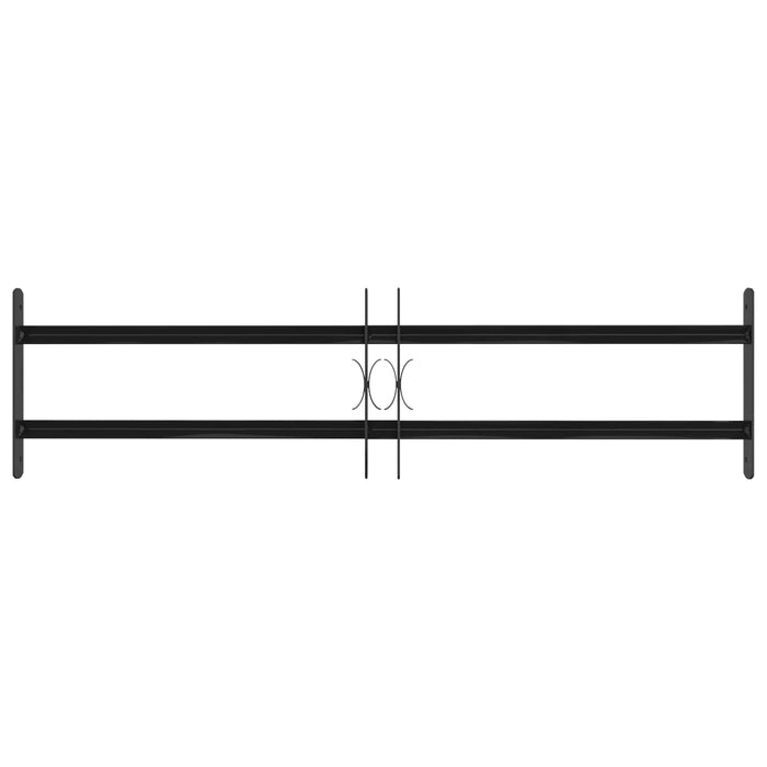 Grilă Fereastră 115 x 30 cm Oțel vopsit electrostatic Negru - WALTI WALTI