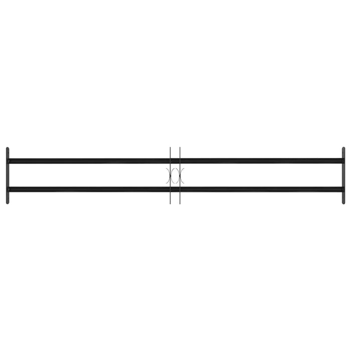 Grilă Fereastră 176 x 30 cm Oțel vopsit electrostatic Negru - WALTI WALTI