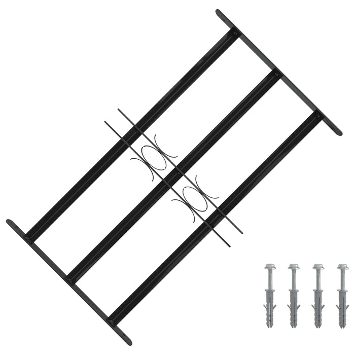 Grilă Fereastră 75.5 x 45 cm Oțel vopsit electrostatic Negru - WALTI WALTI