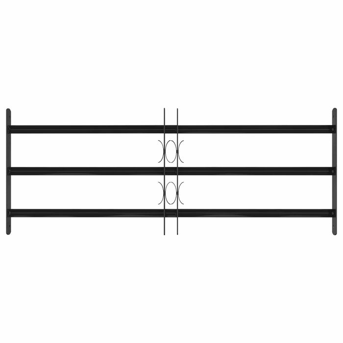 Grilă Fereastră 116 x 45 cm Oțel vopsit electrostatic Negru - WALTI WALTI