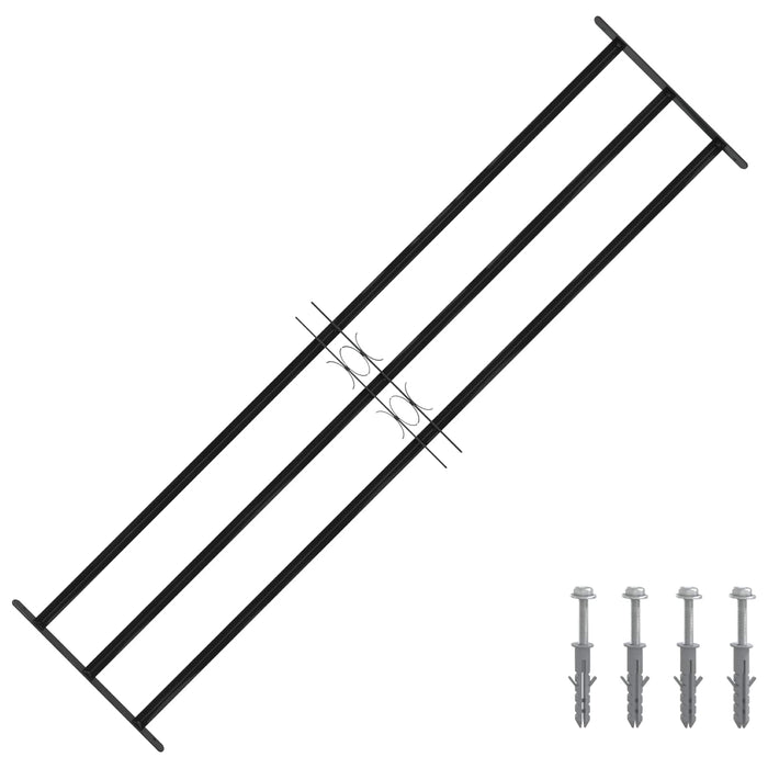 Grilă Fereastră 174 x 45 cm Oțel vopsit electrostatic Negru - WALTI WALTI
