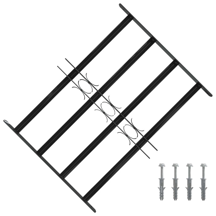 Grilă Fereastră 75.5 x 60 cm Oțel vopsit electrostatic Negru WALTI
