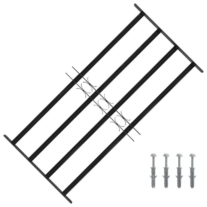 Grilă Fereastră 115 x 60 cm Oțel vopsit electrostatic Negru - WALTI WALTI