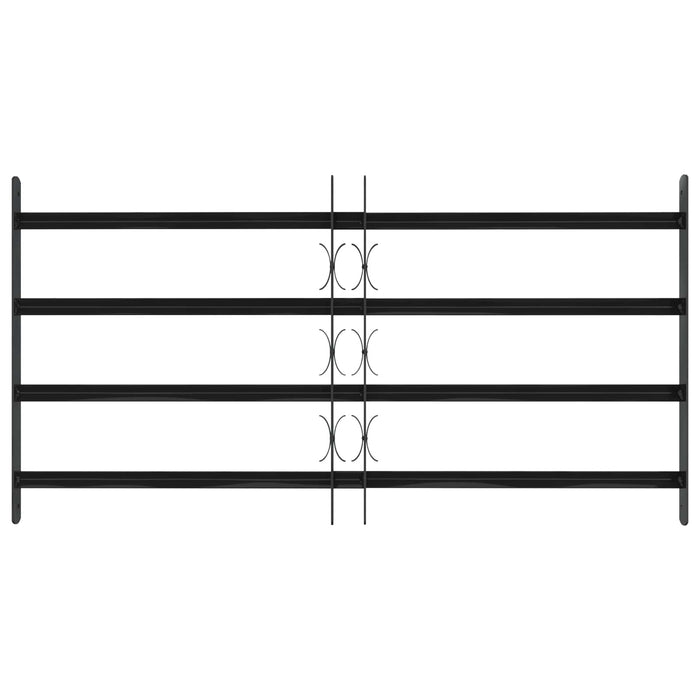 Grilă Fereastră 115 x 60 cm Oțel vopsit electrostatic Negru - WALTI WALTI