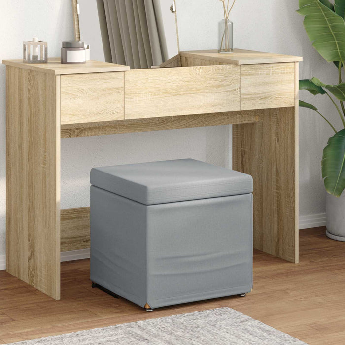 Taburet Gri deschis 41 x 41 x 40 cm Stofă și lemn prelucrat - WALTI WALTI