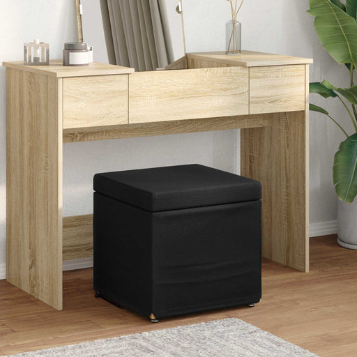 Taburet Negru 41 x 41 x 40 cm Stofă și lemn prelucrat - WALTI WALTI