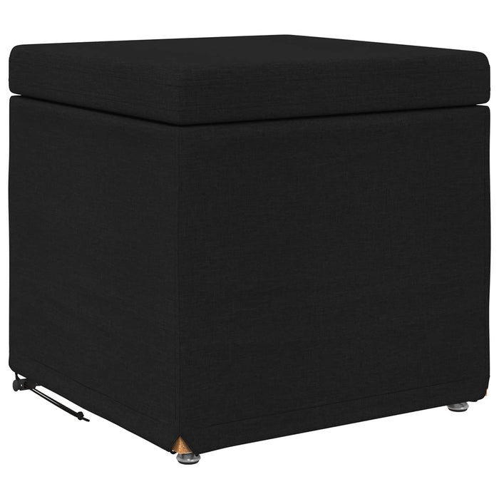 Taburet Negru 41 x 41 x 40 cm Stofă și lemn prelucrat - WALTI WALTI