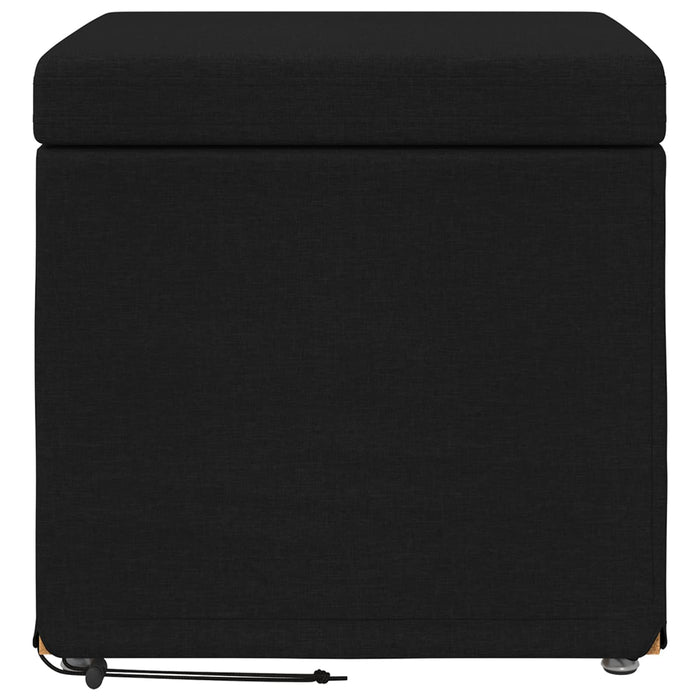 Taburet Negru 41 x 41 x 40 cm Stofă și lemn prelucrat - WALTI WALTI