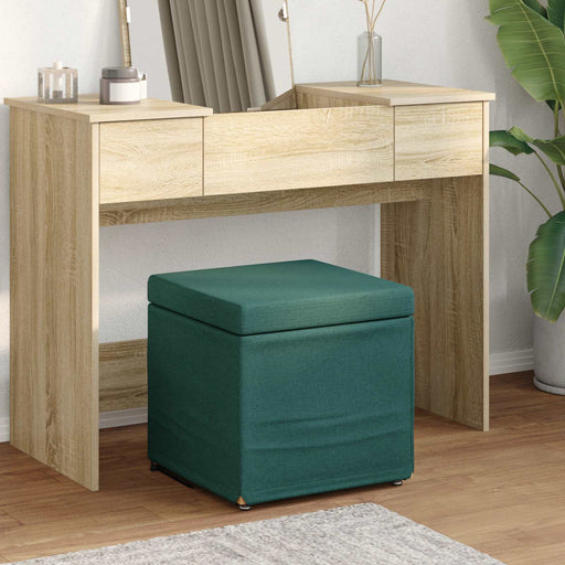 Taburet Verde închis 41 x 41 x 40 cm Stofă și lemn prelucrat - WALTI WALTI