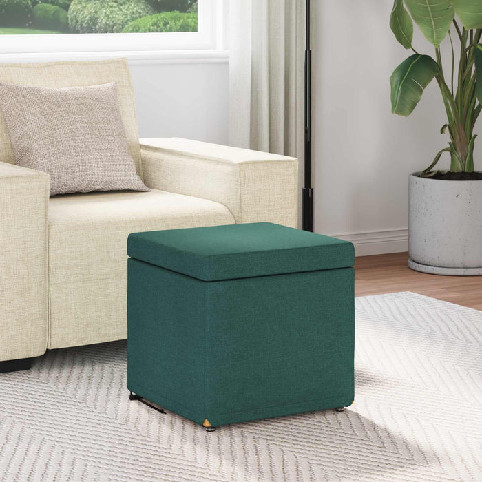 Taburet Verde închis 41 x 41 x 40 cm Stofă și lemn prelucrat - WALTI WALTI
