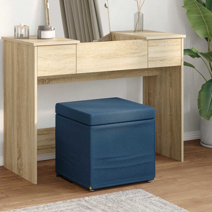 Taburet albastru 41 x 41 x 40 cm Stofă și lemn prelucrat - WALTI WALTI