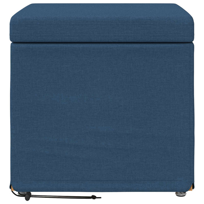 Taburet albastru 41 x 41 x 40 cm Stofă și lemn prelucrat - WALTI WALTI