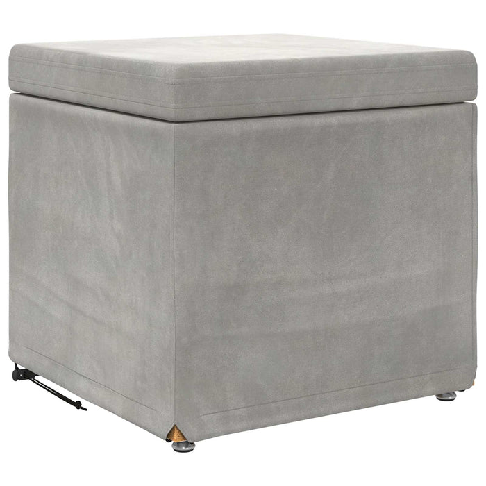 Taburet Gri deschis 41 x 41 x 40 cm Catifea și lemn stratificat - WALTI WALTI