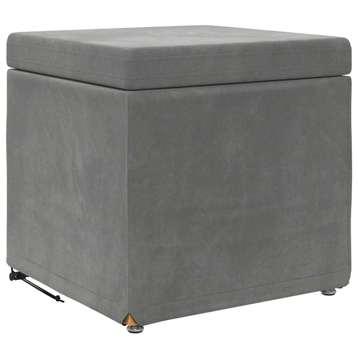 Taburet Gri închis 41 x 41 x 40 cm Catifea și lemn stratificat - WALTI WALTI